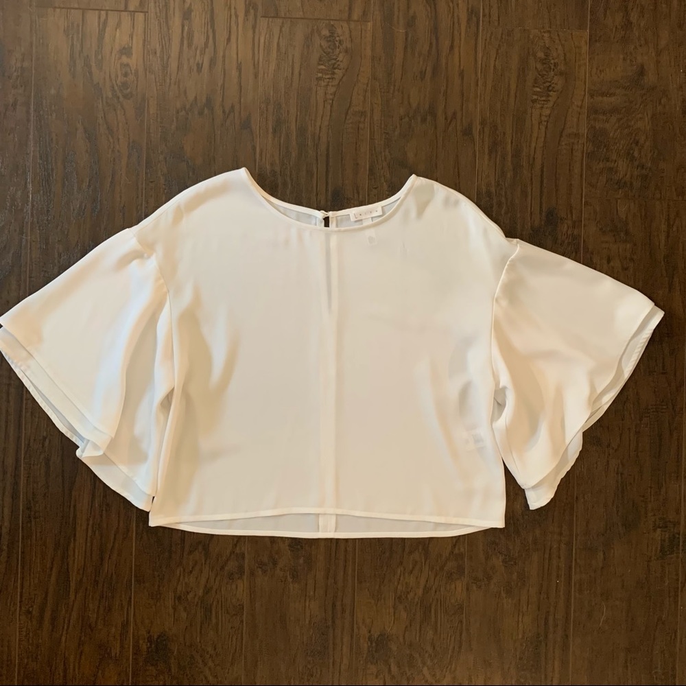 LEITH Cropped White Blouse - Size Medium